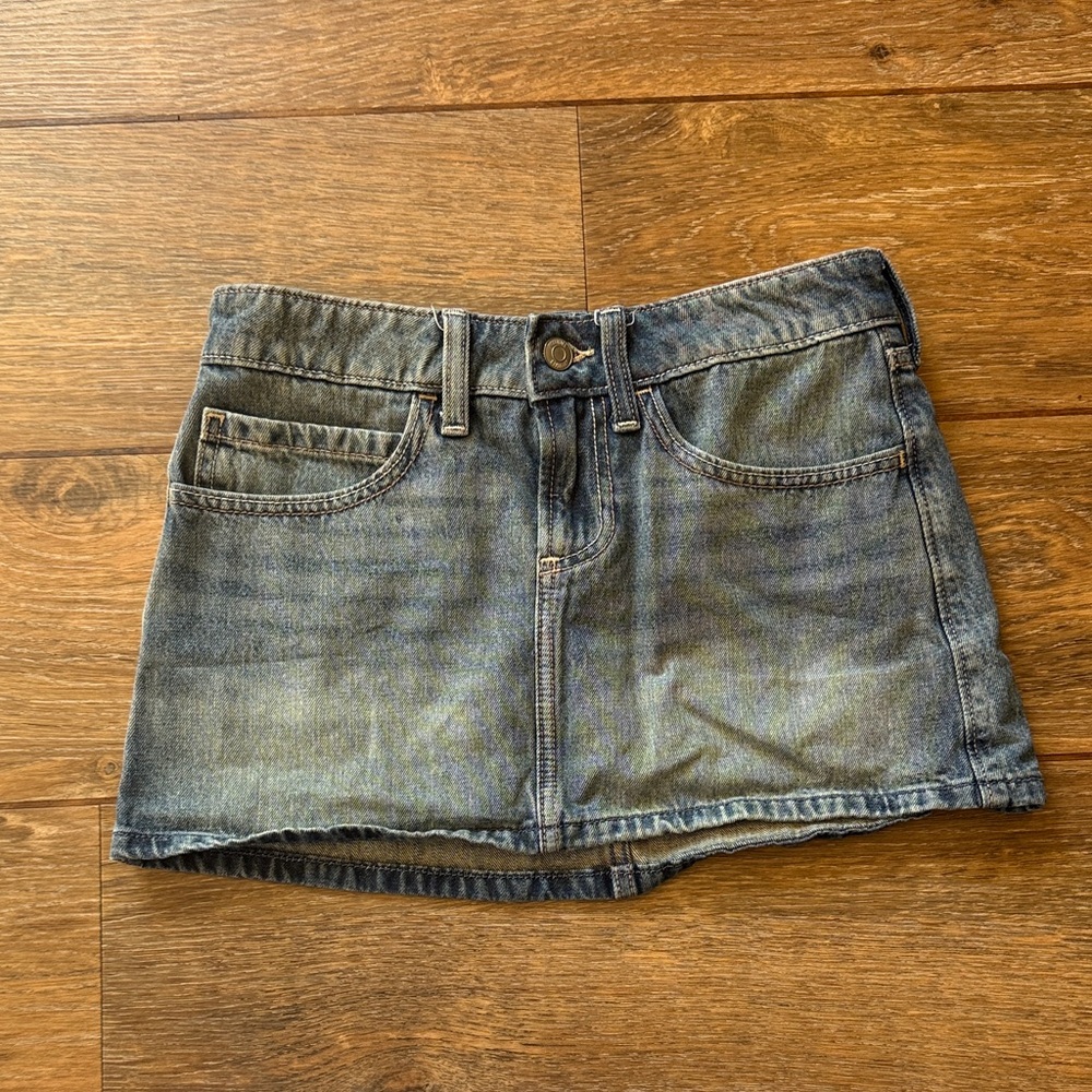Blue Denim Mini Skirt